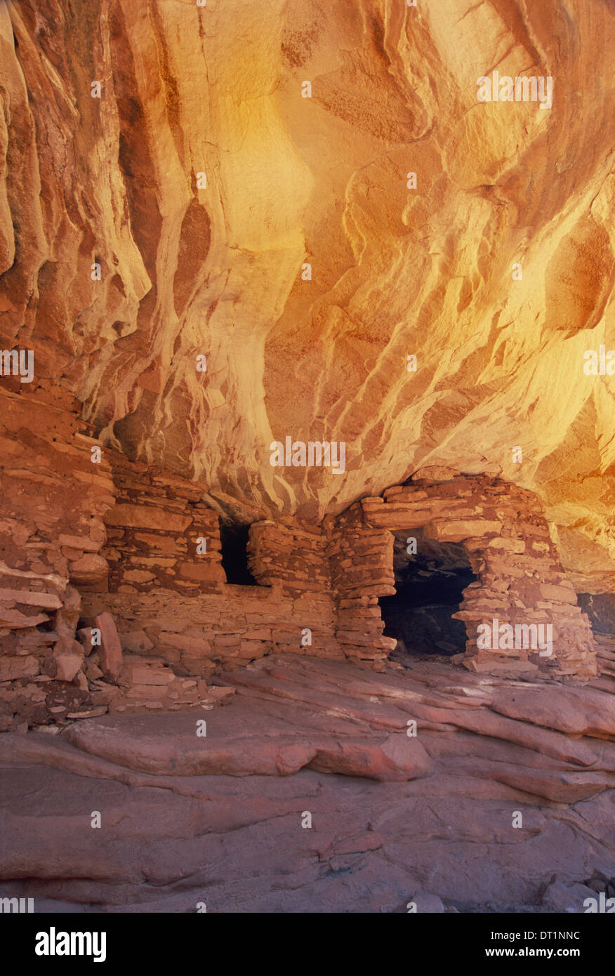 Haus auf Feuer Ruinen im Cedar Mesa Stockfoto