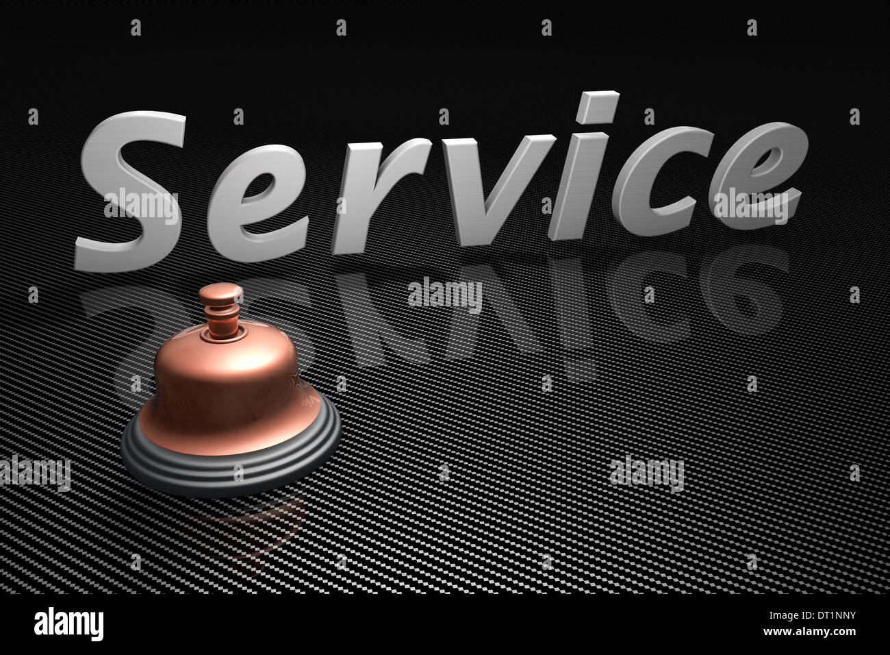 Service Bell als ein Konzept Stockfoto