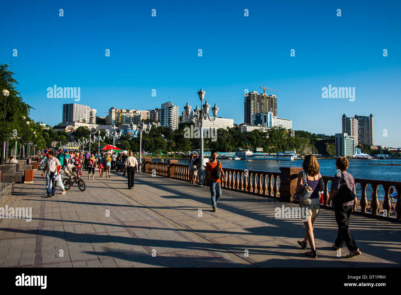 Sportivnaya Gavan Boulevard, Wladiwostok, Russland, Eurasien Stockfoto