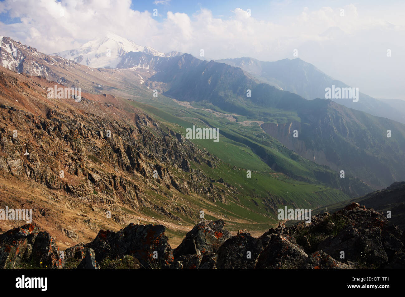Sowjetische's Peak (4300 m ü.m) im Tien-Shan-Gebirge, Kasachstan Stockfoto