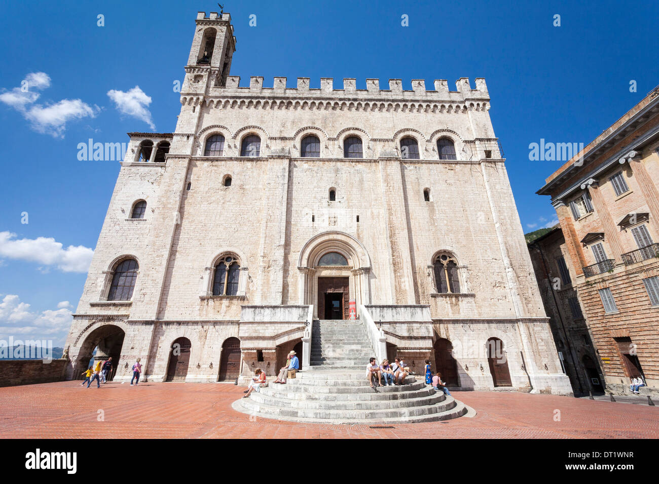 der Palazzo dei Consoli Gubbio Umbrien Italien Stockfoto