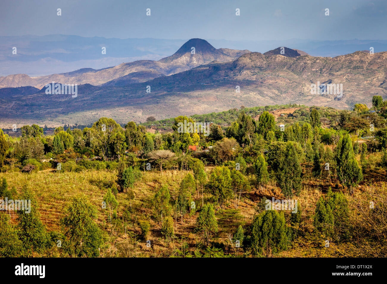 Die Konso Landschaft, Konso-Region, Äthiopien Stockfoto