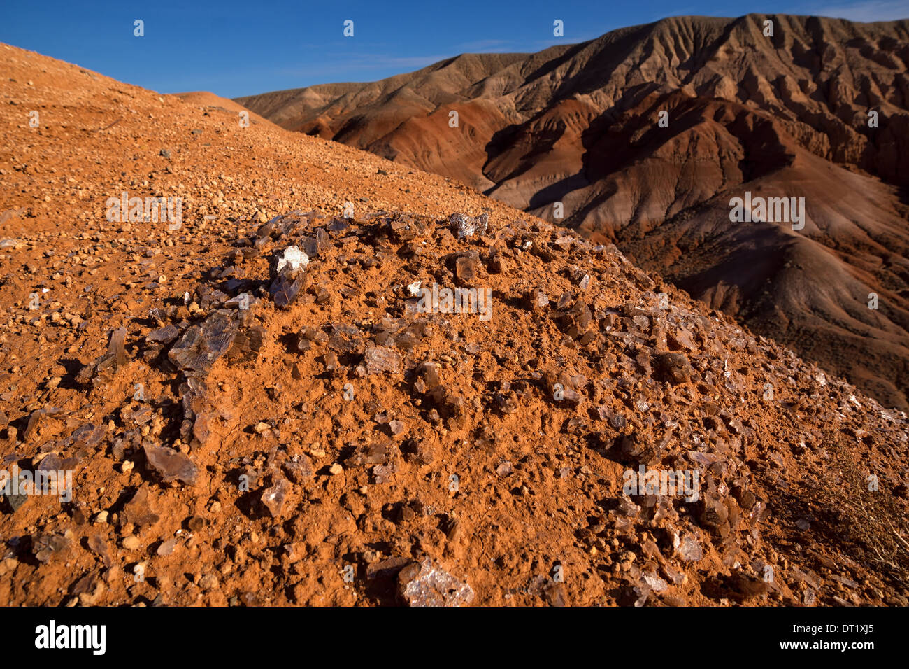Rote Wüste Berge in Kasachstan Stockfoto