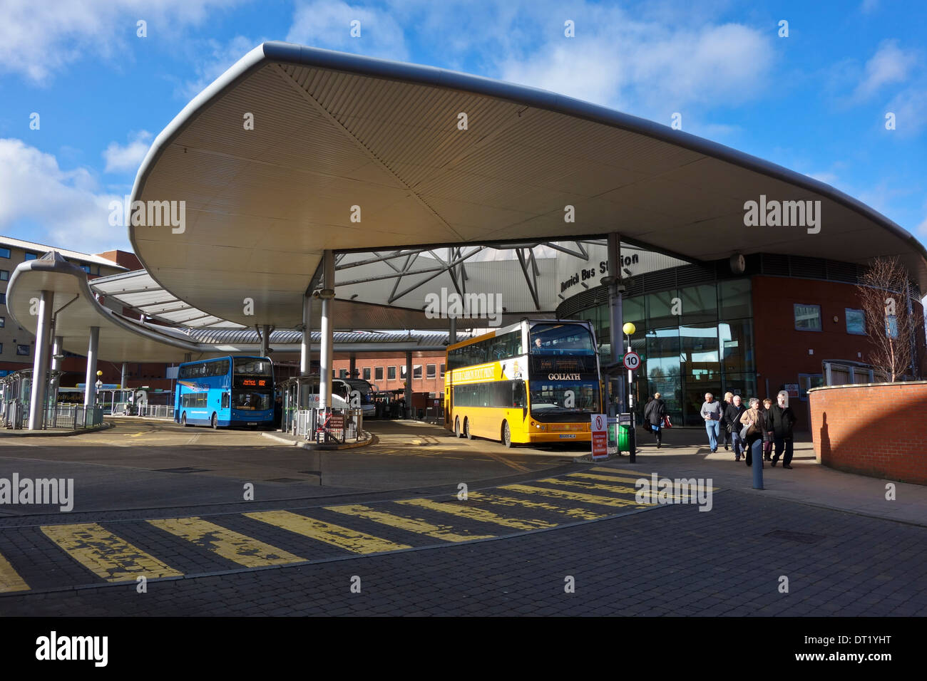 Norwich-Busbahnhof Stockfoto