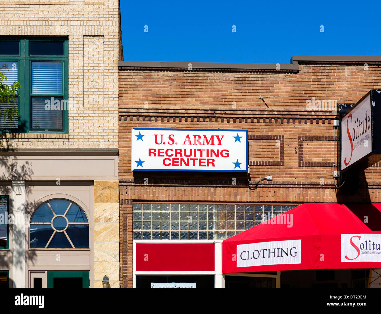 US Army Recruiting Center in der Innenstadt von Sheridan, Wyoming, USA Stockfoto