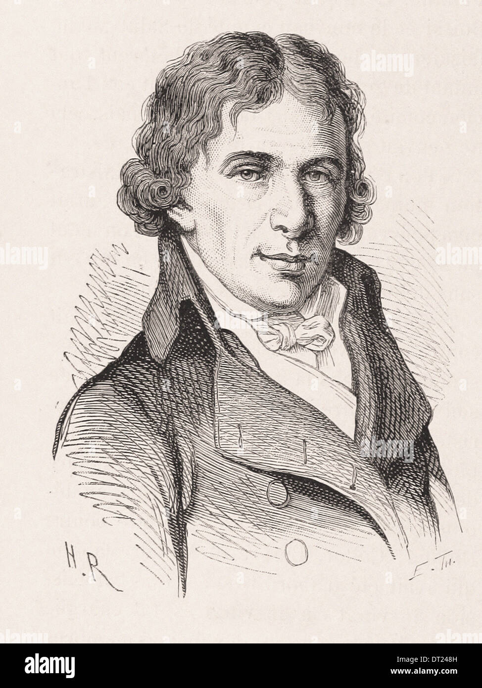 Porträt des Abbé Sicard - Gravur XIX Jahrhundert Französisch Stockfoto