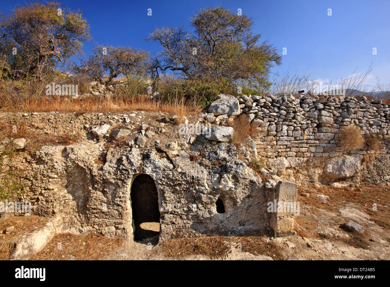 In der archäologischen Stätte von Praesus (oder "Praesos" oder "Praisos") Sitia Gemeinde, Lasithi, Kreta, Griechenland. Stockfoto