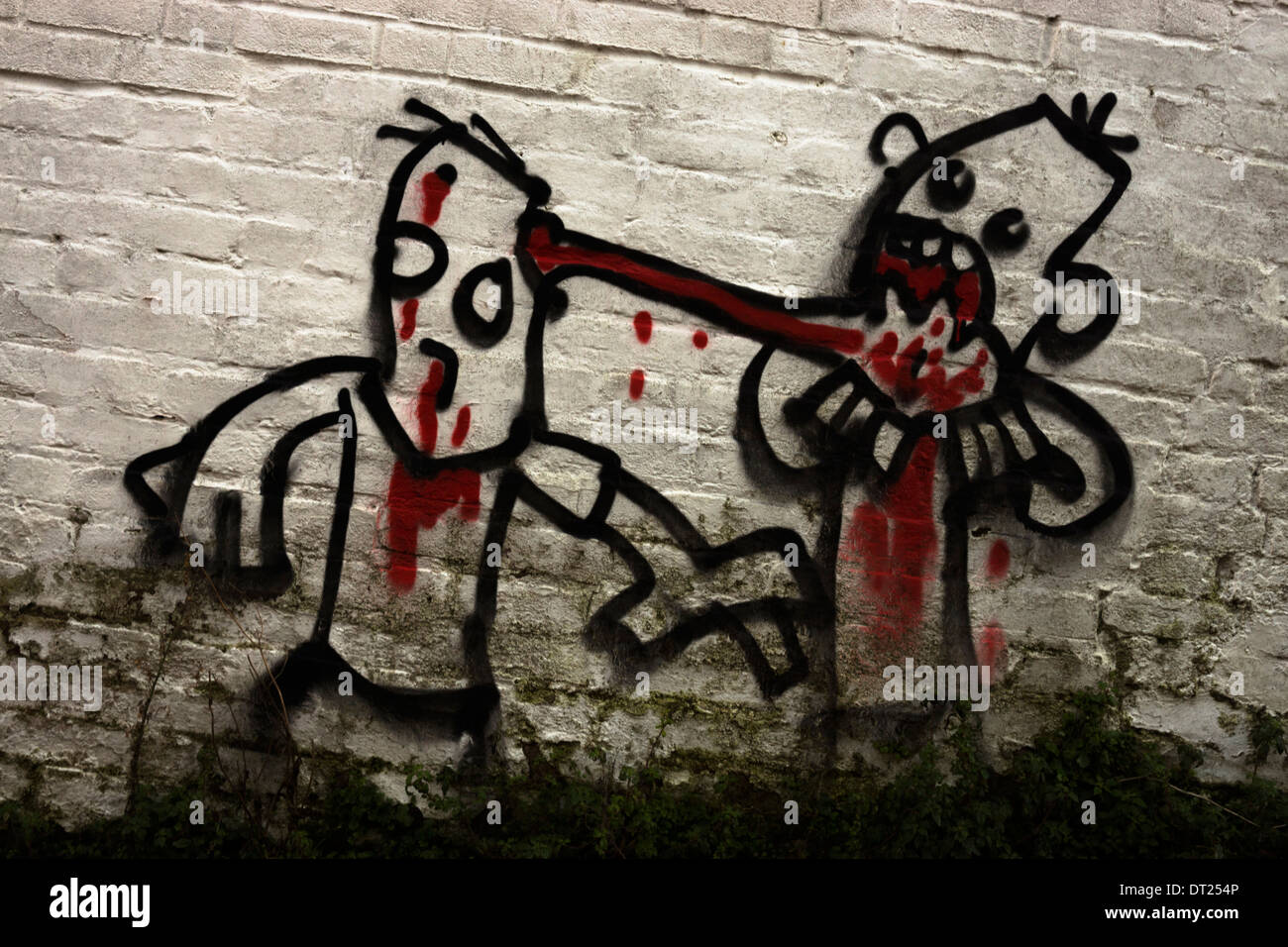 Wand Graffiti Tod tot Zombies Gehirn Essen Stockfoto Wand Graffiti Tod tot Zombies Gehirn Essen Stockfoto