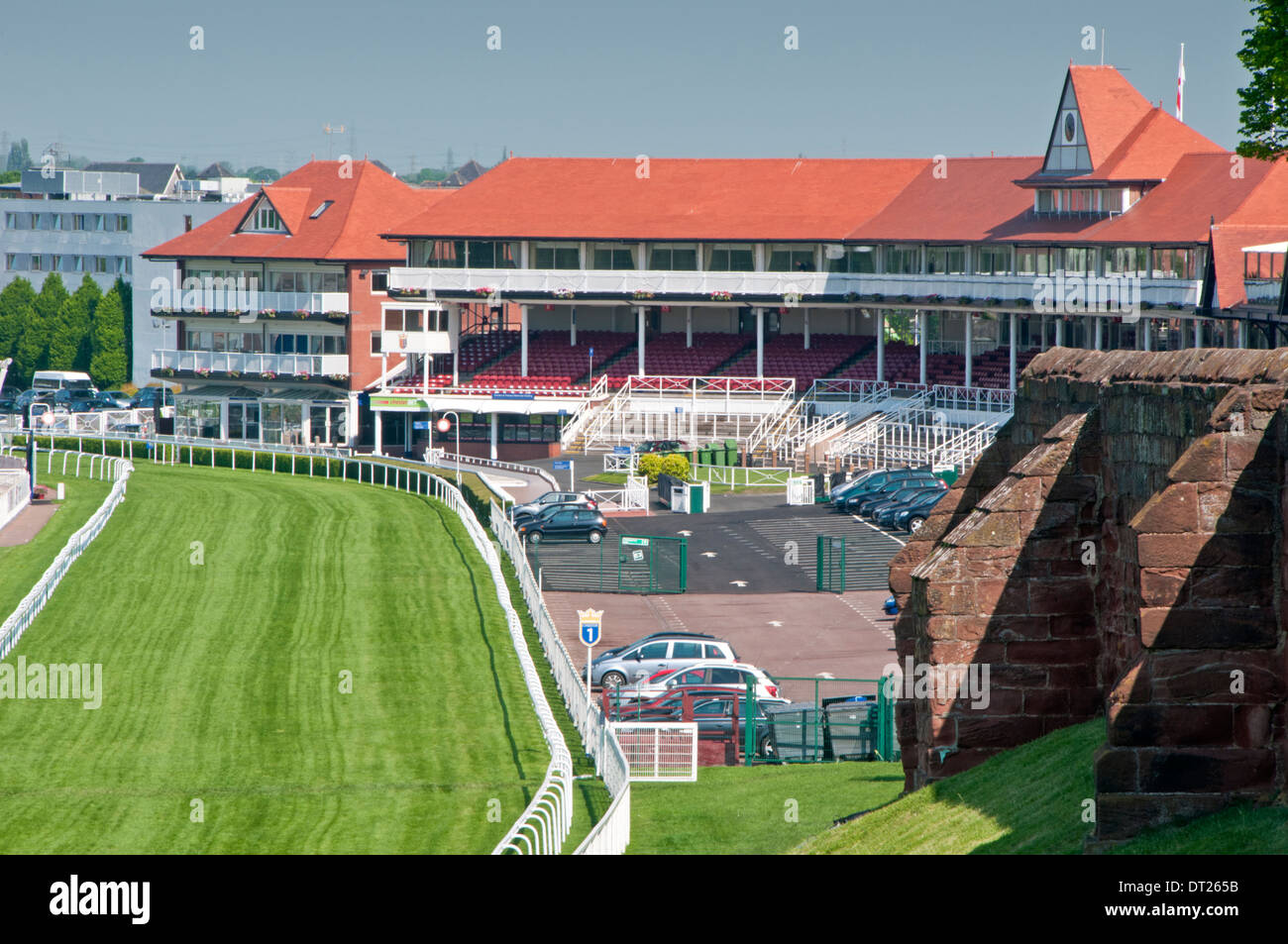 Die Roodee oder Chester Racecourse, Chester, Cheshire, England, Vereinigtes Königreich Stockfoto