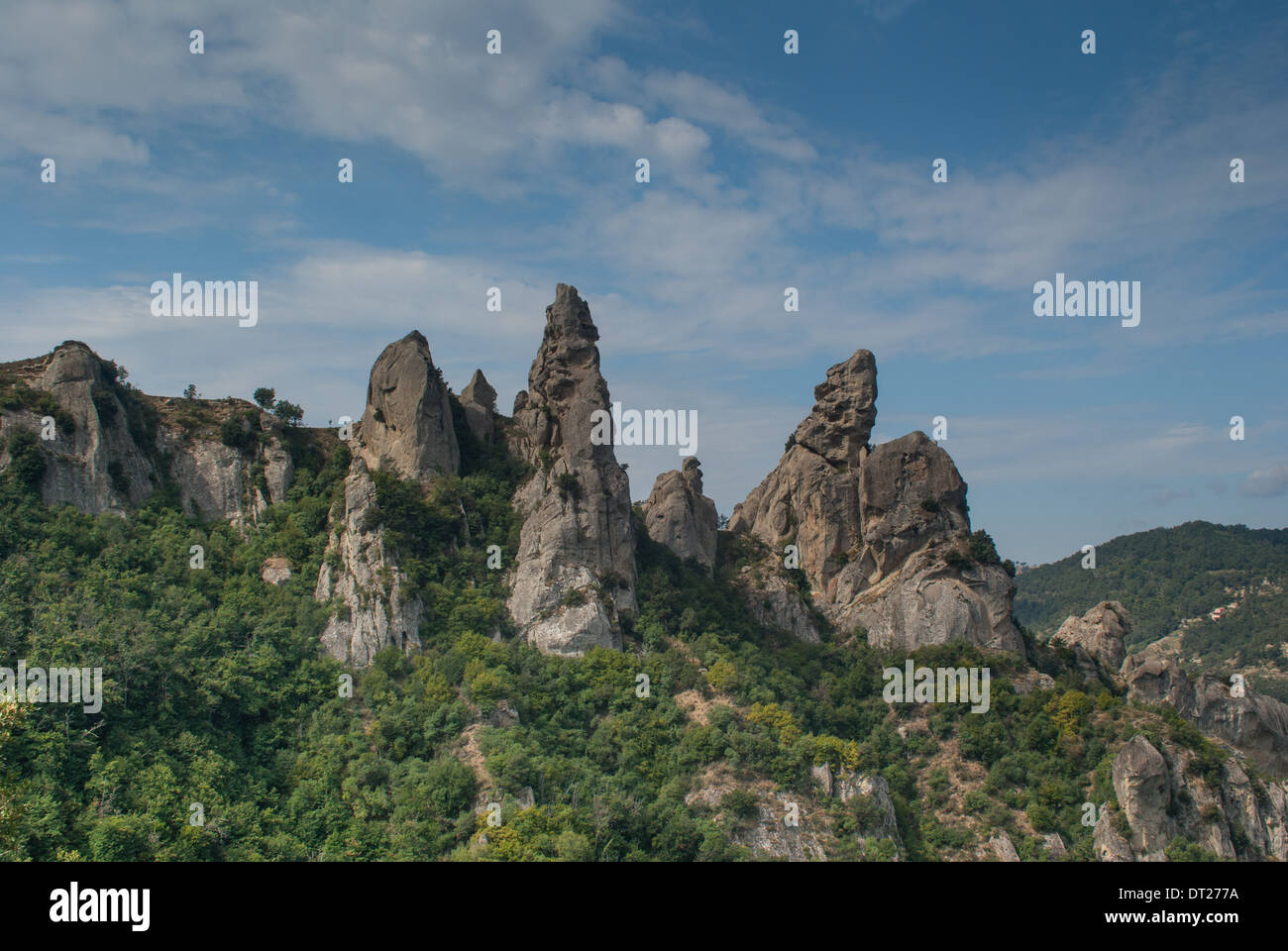 'Teufel Finger' Rock Formation Italien Dolomiten castelmezzano Stockfoto