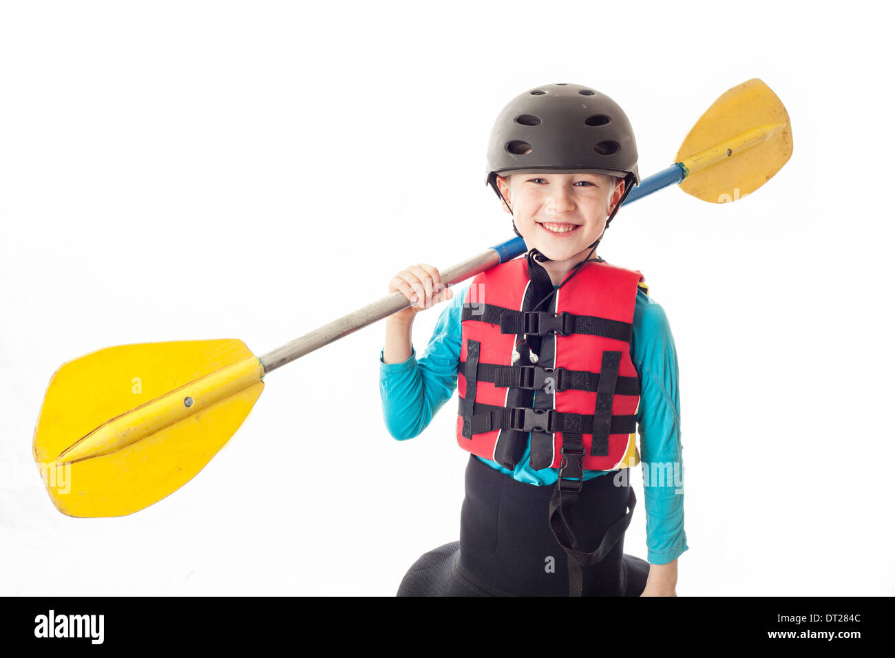 Jugend Kajak paddler Stockfoto