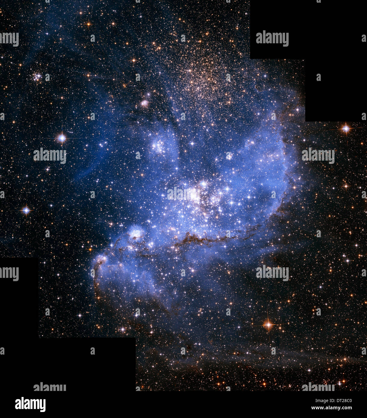 NGC 346 in der kleinen Magellanschen Wolke Hubble-Weltraumteleskop Stockfoto