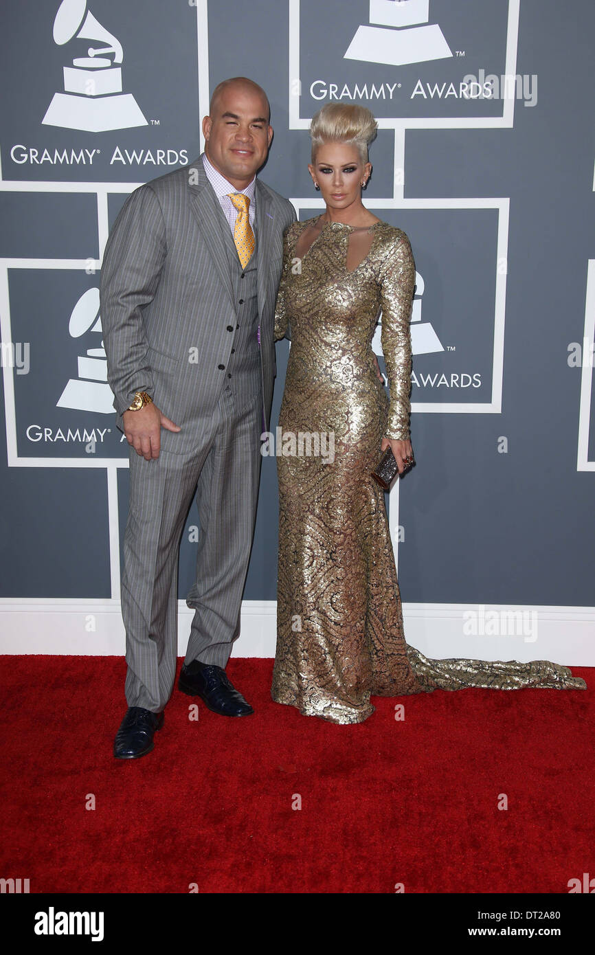 Tito Ortiz, Jenna Jameson in der 55. jährlichen GRAMMY Awards, Staples Center, Los Angeles, CA 10.02.13 Stockfoto