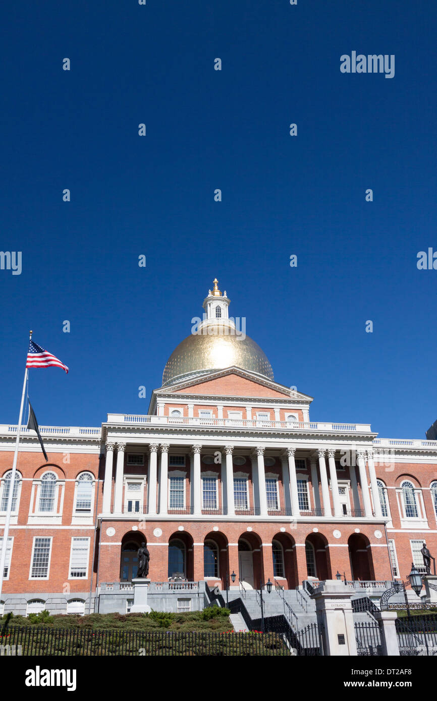 Kapitol von Massachusetts, Boston Stockfoto