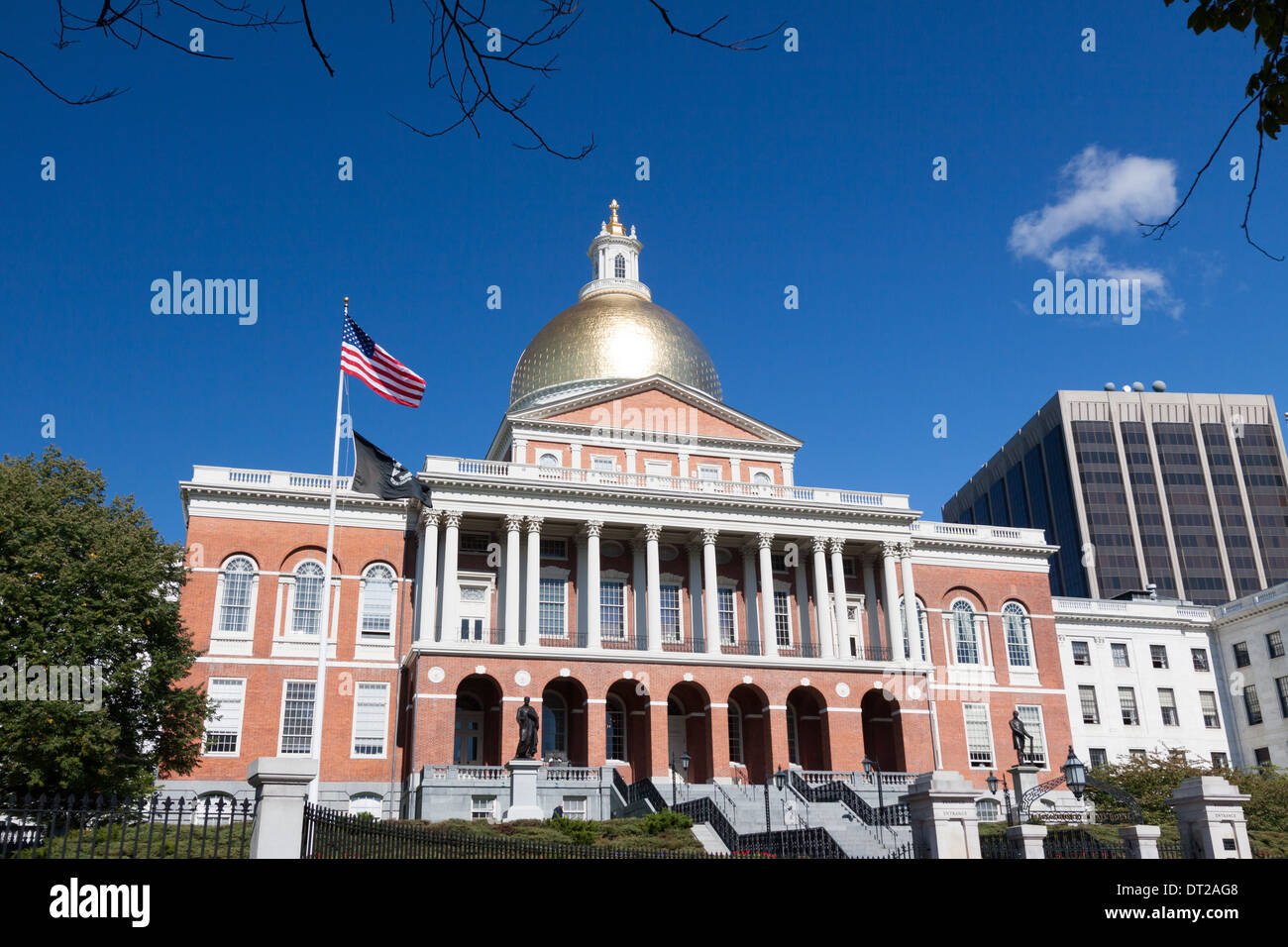 Kapitol von Massachusetts, Boston Stockfoto
