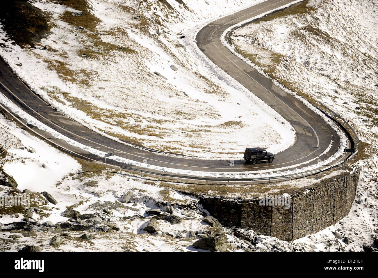Transfagarasan hohe Bergstraße in den Karpaten Stockfoto