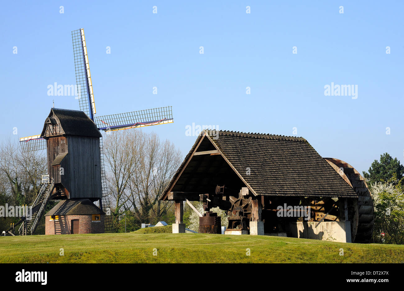 Die Windmühle-Museum in Villeneuve-d ' Ascq (59) Stockfoto