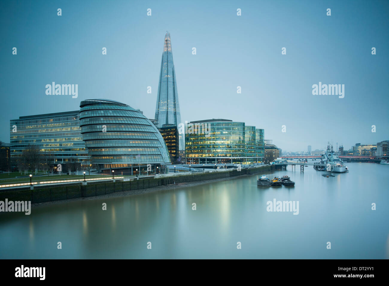 Der Shard moderne Bürogebäude, City of London, UK Stockfoto