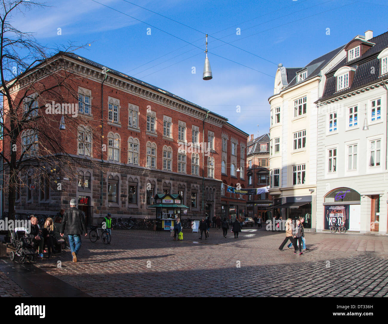 Stadtplatz in der dänischen Stadt Aarhus oder Aarhus Stockfoto