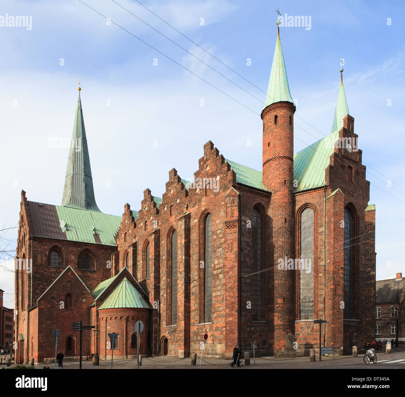 Aarhus Kathedrale, Dänemark. Ein gotischer Bau aus dem 15. Jahrhundert. St. Clemens gewidmet Stockfoto