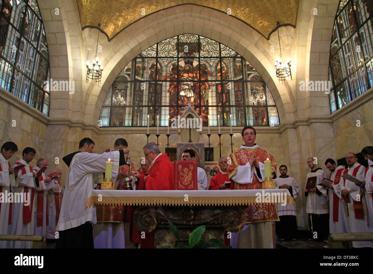 Zum Gedenken an die Geißelung des Herrn in der Kirche der Geißelung Stockfoto