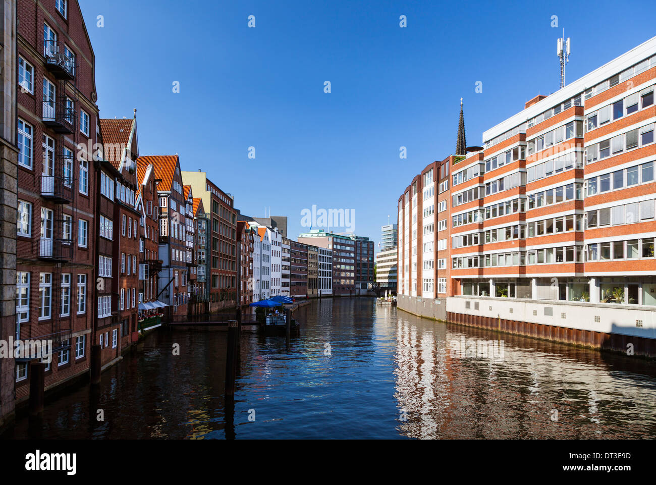 Nikolaifleet in Hamburg, Deutschland. Stockfoto