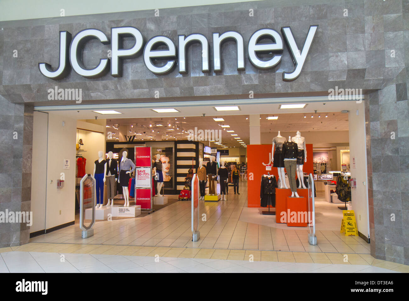 Fort Ft. Myers Florida, Edison Mall, JC Penney, Ankergeschäft, Abteilung, Eingang, Verkaufsmarken anzeigen, Verkauf, FL130907173 Stockfoto