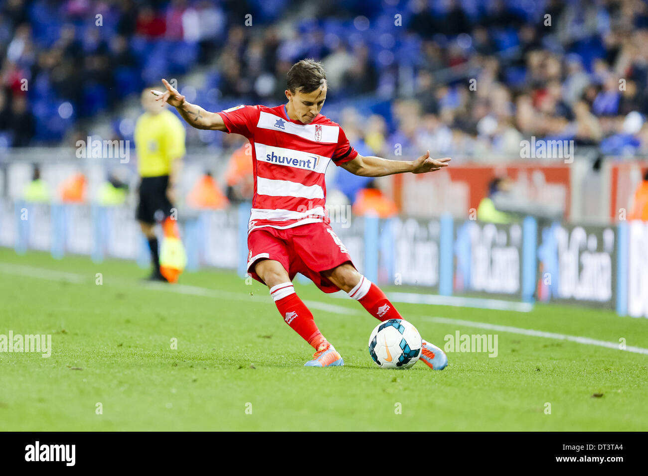 7. Februar 2014 - 02.07.14, Barcelona, Buonanotte während Liga BBVA Fußballspiel Vs RCD Espanyol Granada CF Barcelona, Spanien am 7. Februar 2014 Cornella El Prat Stadium gespielt. Foto: Mikel Trigueros / Urbanandsport / NurPhoto (Kredit-Bild: © Mikel Trigueros/NurPhoto/ZUMAPRESS.com) Stockfoto