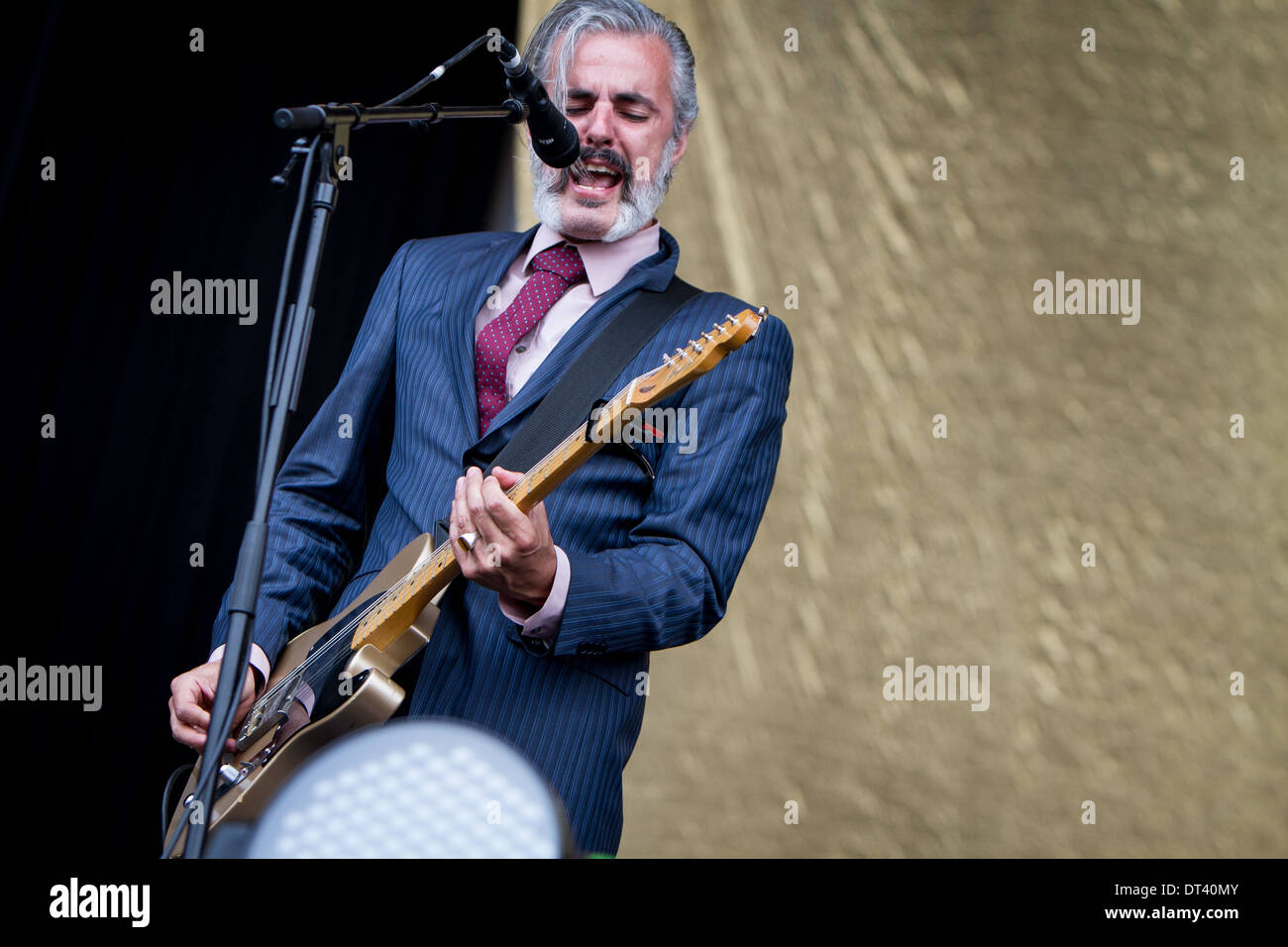 Mailand Rho. 4. Juni 2012. Der belgische Rockband führt TRIGGERFINGER live in der Arena Fiera di Milano Stockfoto