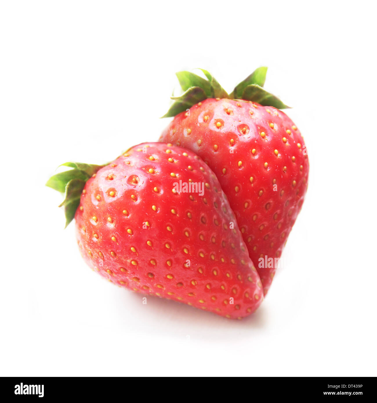 Erdbeeren in Herzform Stockfoto