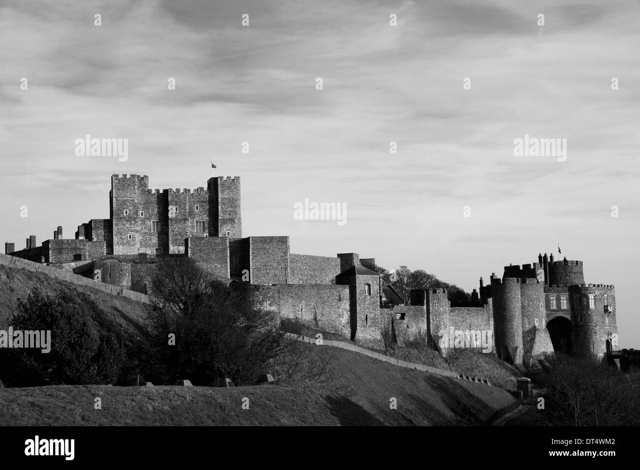 Frühling Landschaft Dover Castle; Dover; Kent; England Stockfoto