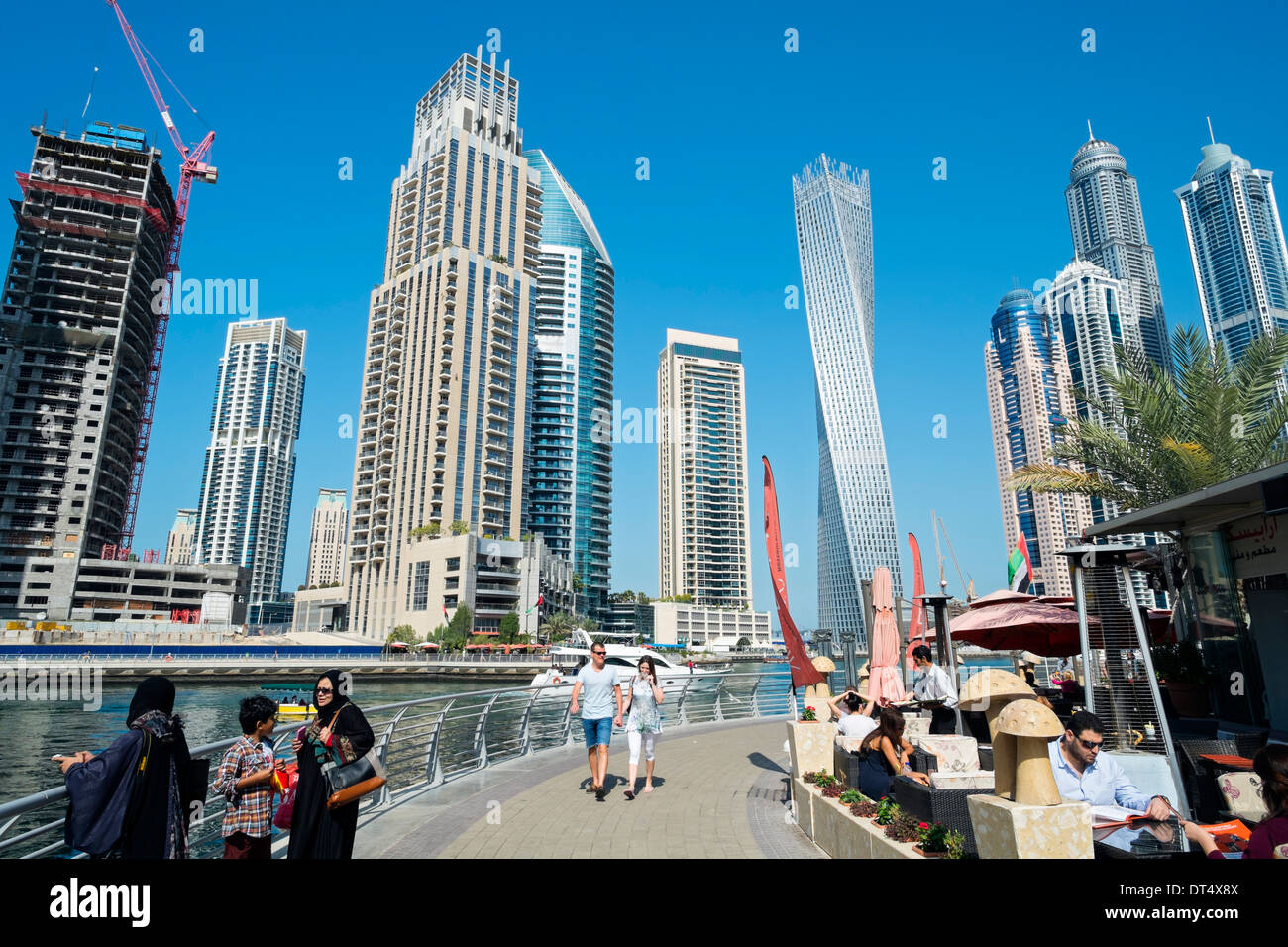 Wolkenkratzer im Marina District in Dubai Vereinigte Arabische Emirate Stockfoto