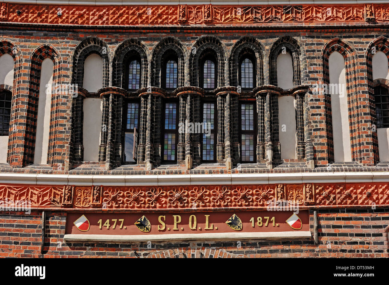 Stadt-Tor, Holstentor, Lübeck, Schleswig-Holstein, Deutschland Stockfoto
