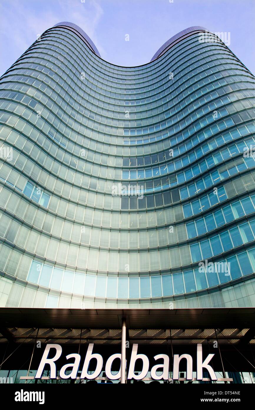 Außenansicht des Hauptquartiers der Rabobank in Utrecht, die Niederlande, 31. Januar 2014. Foto: Patrick van Katwijk / Niederlande und Frankreich; AUS Stockfoto