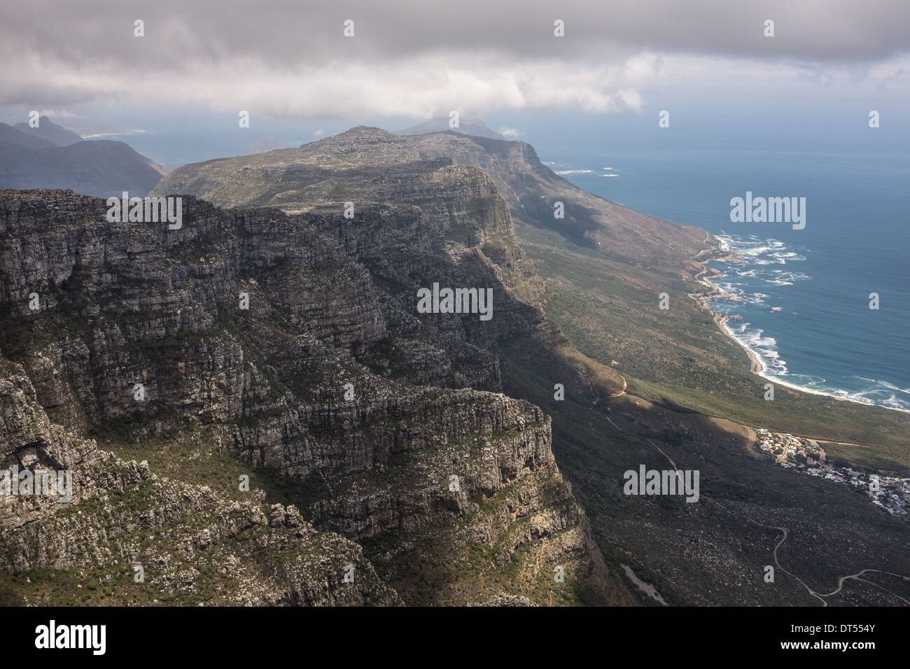 Blick vom Tafelberg, Kapstadt, Südafrika. Stockfoto