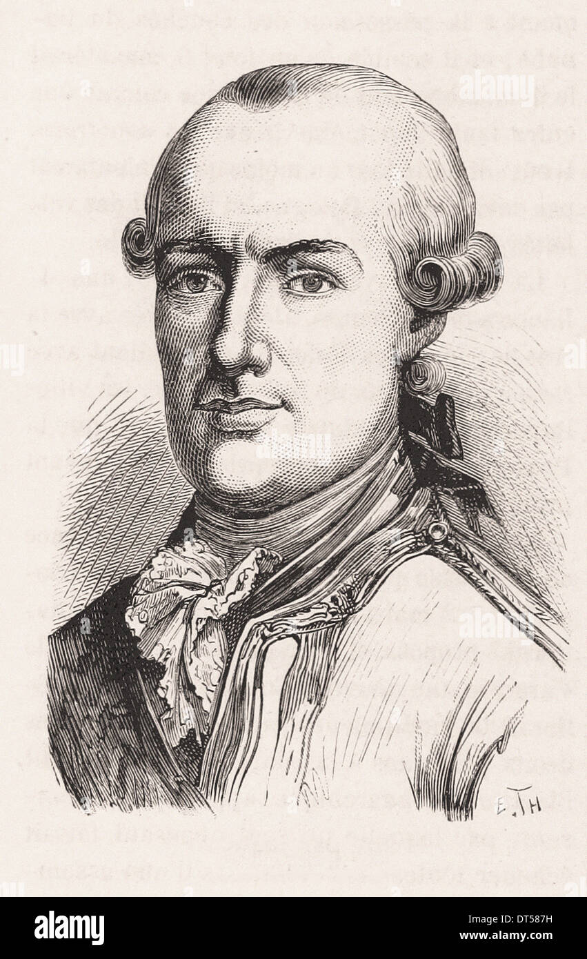 Porträt von Léopold II - Gravur XIX Jahrhundert Französisch Stockfoto