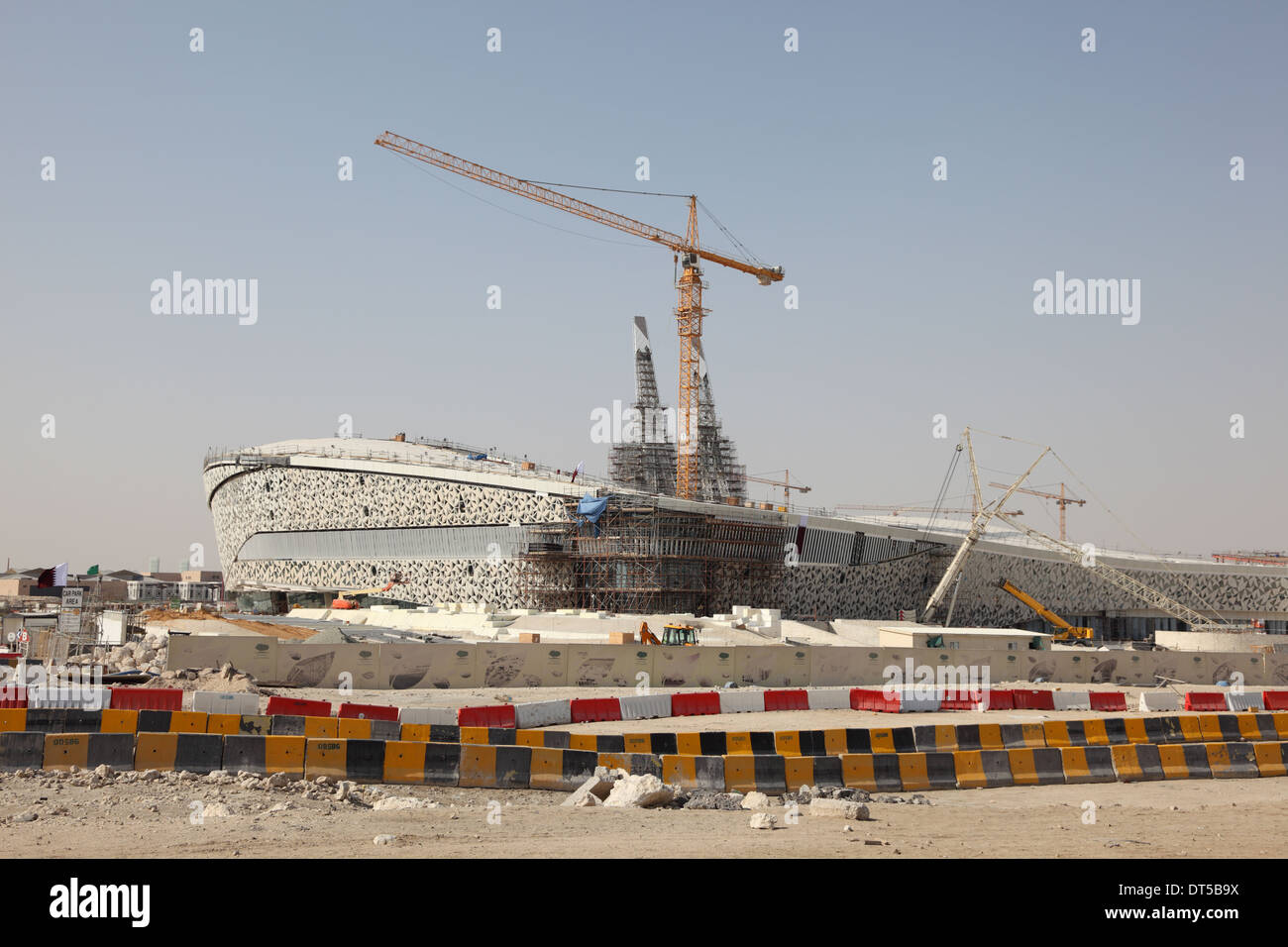 Bau eines neuen Stadions in Doha, Katar, Nahost Stockfoto