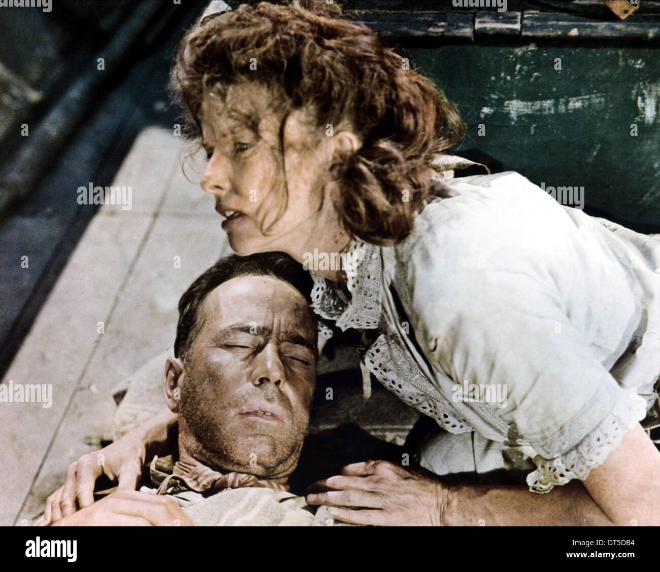 HUMPHREY BOGART, Katharine Hepburn, die AFRICAN QUEEN, 1951 Stockfoto