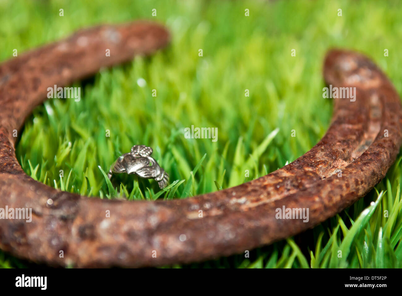 Viel Glück-Hufeisen Stockfoto