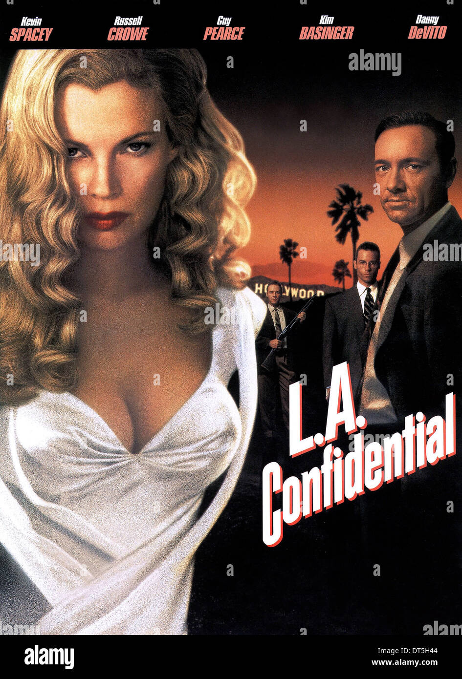 Kim Basinger Russell Crowe Guy Pearce Kevin Spacey Plakat L A Vertrauliche 1997 Stockfotografie Alamy