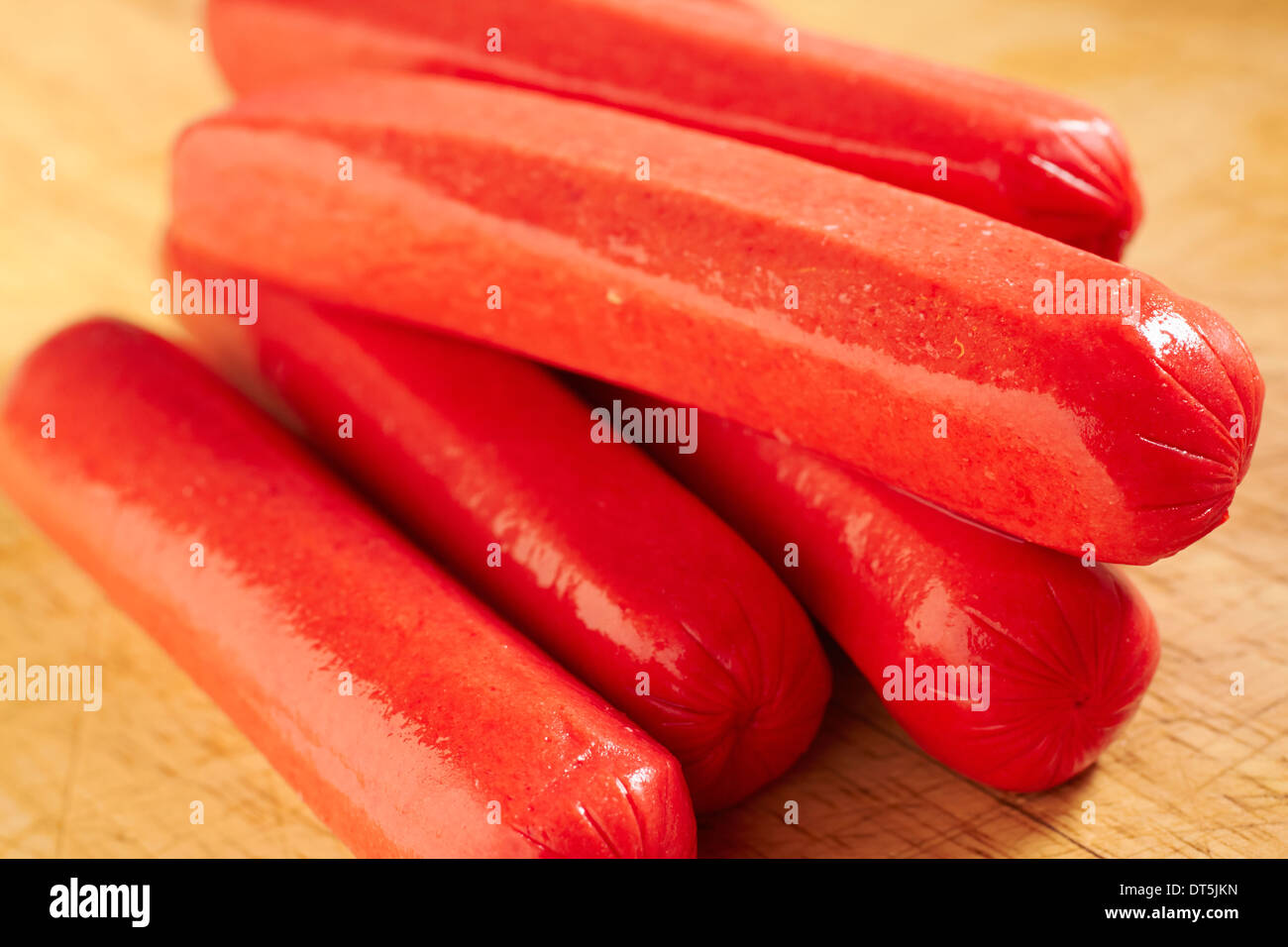 Philippinischen Stil rot Hotdogs Stockfoto