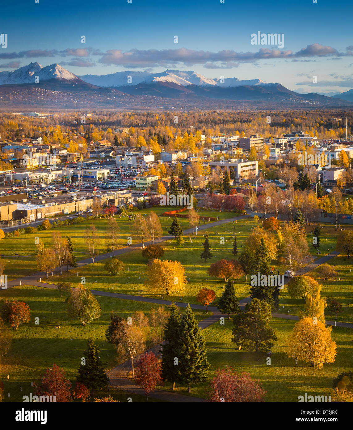 Die Innenstadt von Anchorage in Alaska Stockfoto