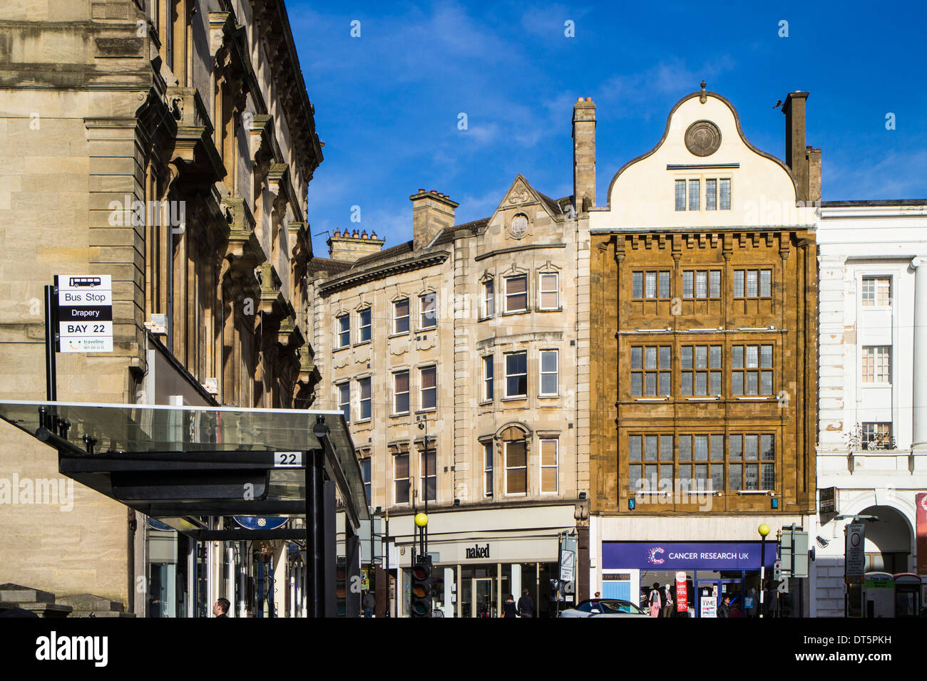 Stadtzentrum - Northampton Stockfoto