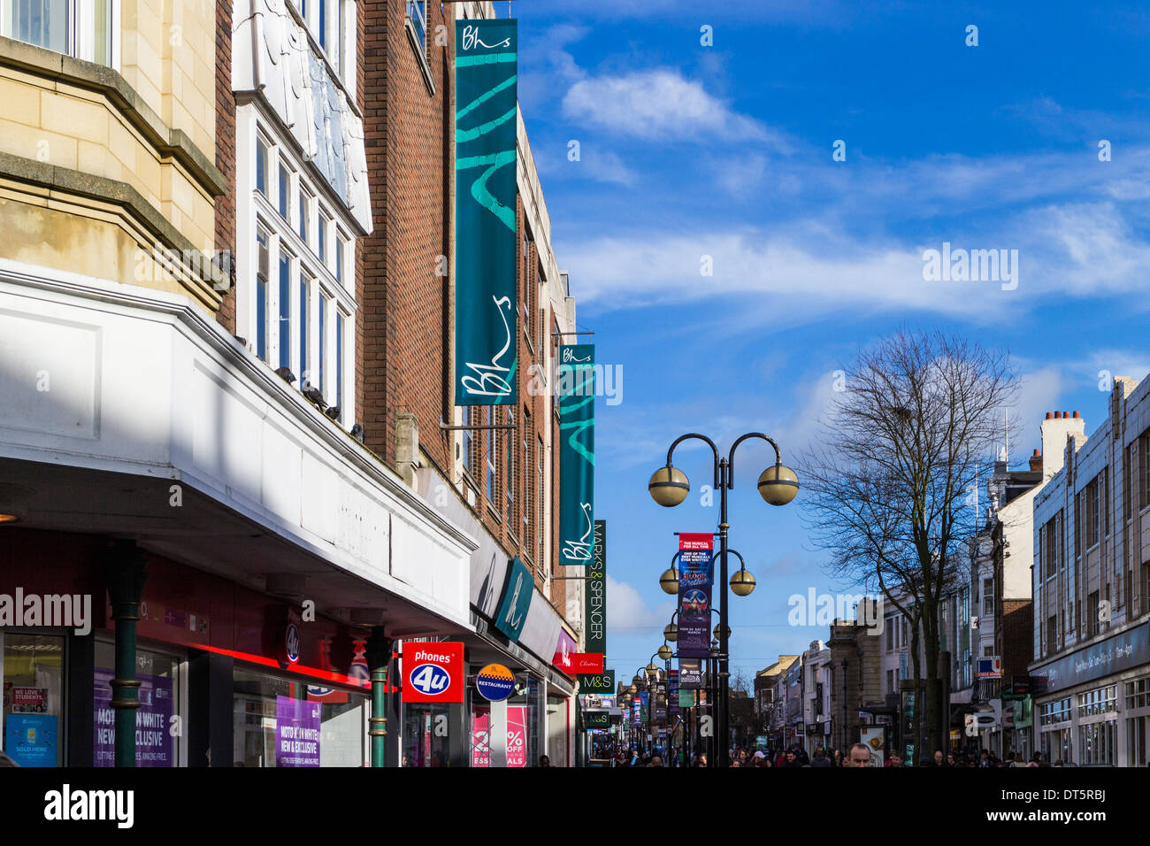 Stadtzentrum - Northampton Stockfoto