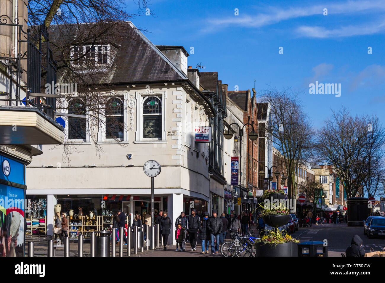 Stadtzentrum - Northampton Stockfoto