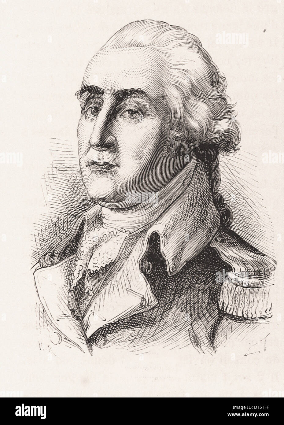Porträt von George Washington - Gravur XIX Jahrhundert Französisch Stockfoto