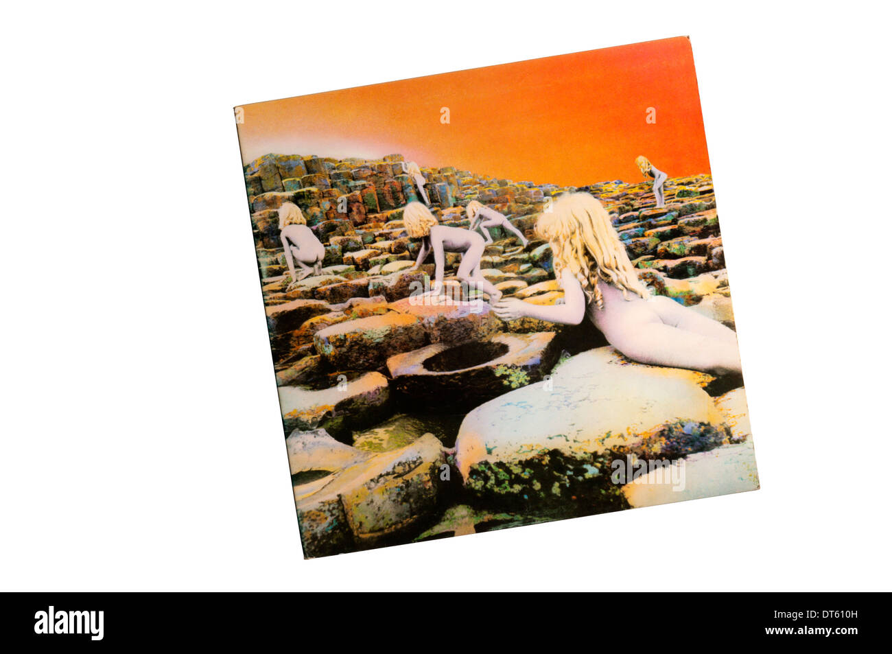 Häuser des Heiligen wurde im März 1973 von Led Zeppelin auf Atlantic Records veröffentlicht.  Die Hülse wurde von Hipgnosis gestaltet. Stockfoto