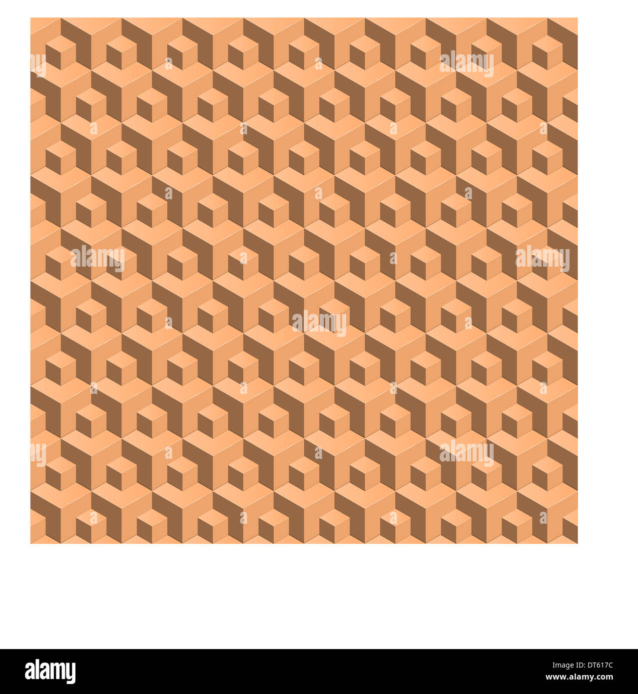 abstrakte nahtlose Backgroynd. 3D Würfel Stockfoto