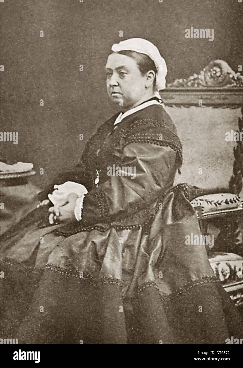 Königin Victoria ein Porträt im Jahr 1863. Aus dem Archiv des Pressedienstes Portrait (ehemals Presse-Portrait-Service). Stockfoto