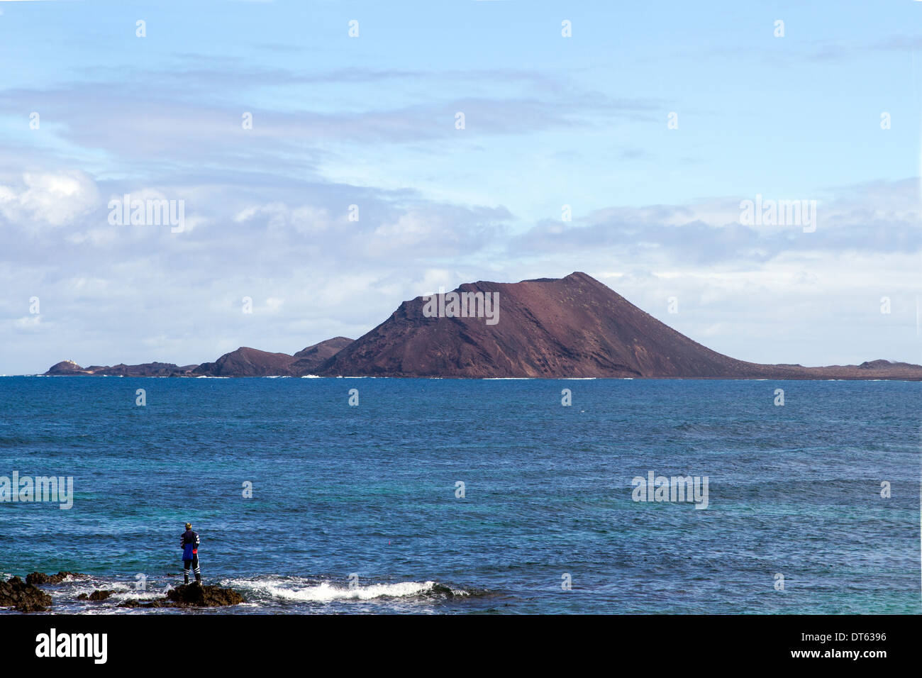 Blick auf die Insel Lobos Stockfoto